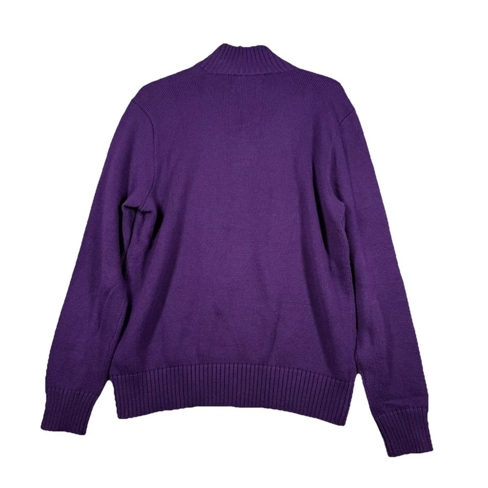 Polo Ralph Lauren Men's Medium Knit Sweater Exclusive Of‎ Decoration Purple